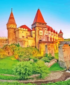 Corvin Castle Hunedoara Transylvania paint by number