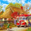 country school bus paint by numbers