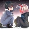 Cute Hiro And Zero Two paint by number