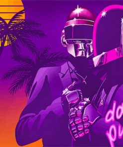 daft punk Illustration paint by numbers