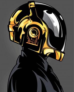 daft punk pop art paint by numbers