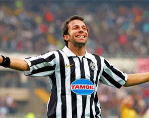 del piero juventus jersey paint by number