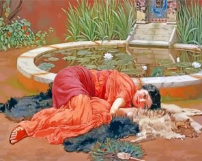 Dolce Far Niente william godward paint by number