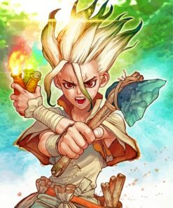 Dr Stone Ishigami Anime paint by number