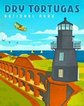 Everglades National Park Lighthouse paint by numbers