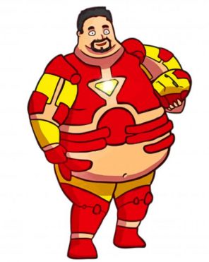 Fat Iron Man paint by numbers