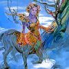 female Centaur Druid paint by number