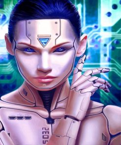 female Cyborg paint by number