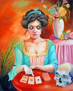 female fortune teller paint by numbers