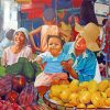 Filipino Market Scene paint by numbers