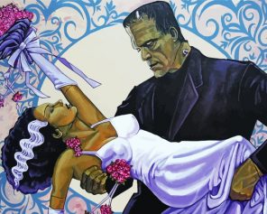 Frankenstein And Bride paint by numbers