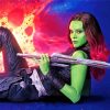 Gamora Superhero paint by numbers