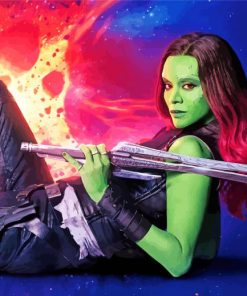 Gamora Superhero paint by numbers