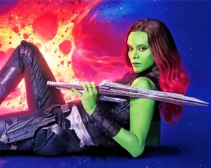 Gamora Superhero paint by numbers