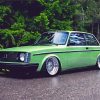 green volvo paint by number