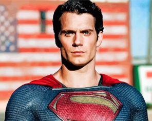 henry cavill superman paint by number