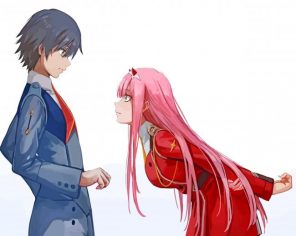 Hiro And Zero Two Anime paint by number