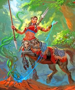 hot Centaur Druid paint by number