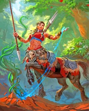 hot Centaur Druid paint by number