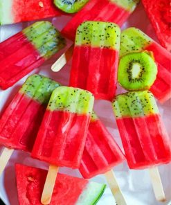 Kiwi Popsicles paint by numbers