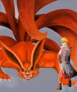 Kurama And Naruto paint by number