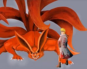 Kurama And Naruto paint by number