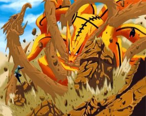 Kurama From Naruto Anime paint by numbers