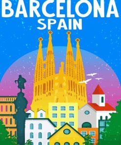 La Sagrada Familia Barcelona paint by numbers