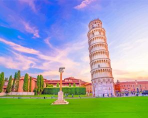 leaning tower italy paint by number