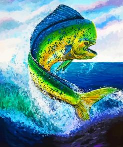 mahi mahi fish paint by numbers