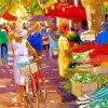 market scene paint by number