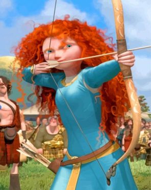 merida disney princess paint by numbers