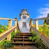 mission point lighthouse michigan paint by number