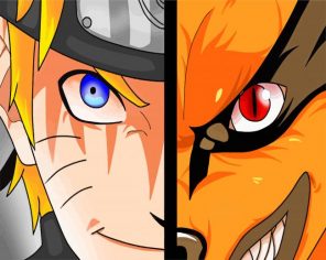 naruto x kurama paint by number