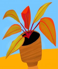 Philodendron Pot paint by numbers