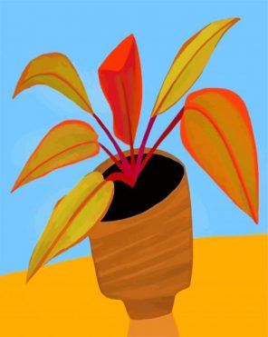 Philodendron Pot paint by numbers