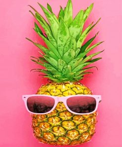 Pineapple Wearing Glasses paint by numbers