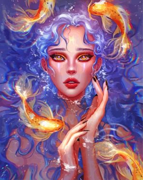 Pisces Woman paint by numbers