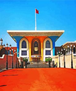 Qasr Al Alam Sultan Qaboos Palace Oman paint by numbers