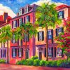 Rainbow Row South Carolina Art paint by number