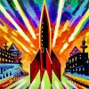 rocket art paint by number