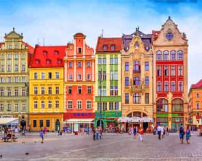 salt market square buildings paint by number