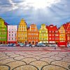 salt market square colorful buildings paint by numbers