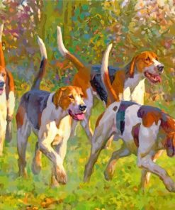 scent hounds dogs paint by numbers