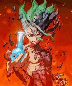 Senku Ishigami Dr Stone paint by numbers