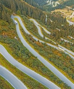 Silvretta Alpine Road paint by numbers