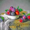 Still Life Plum Fruit paint by numbers