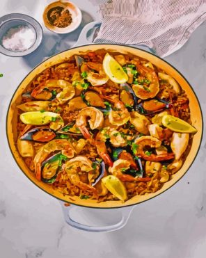 Tasty Paella paint by numbers