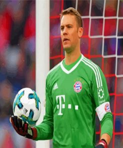 The German Footballer Manuel Neuer paint by numbers