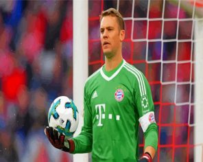 The German Footballer Manuel Neuer paint by numbers